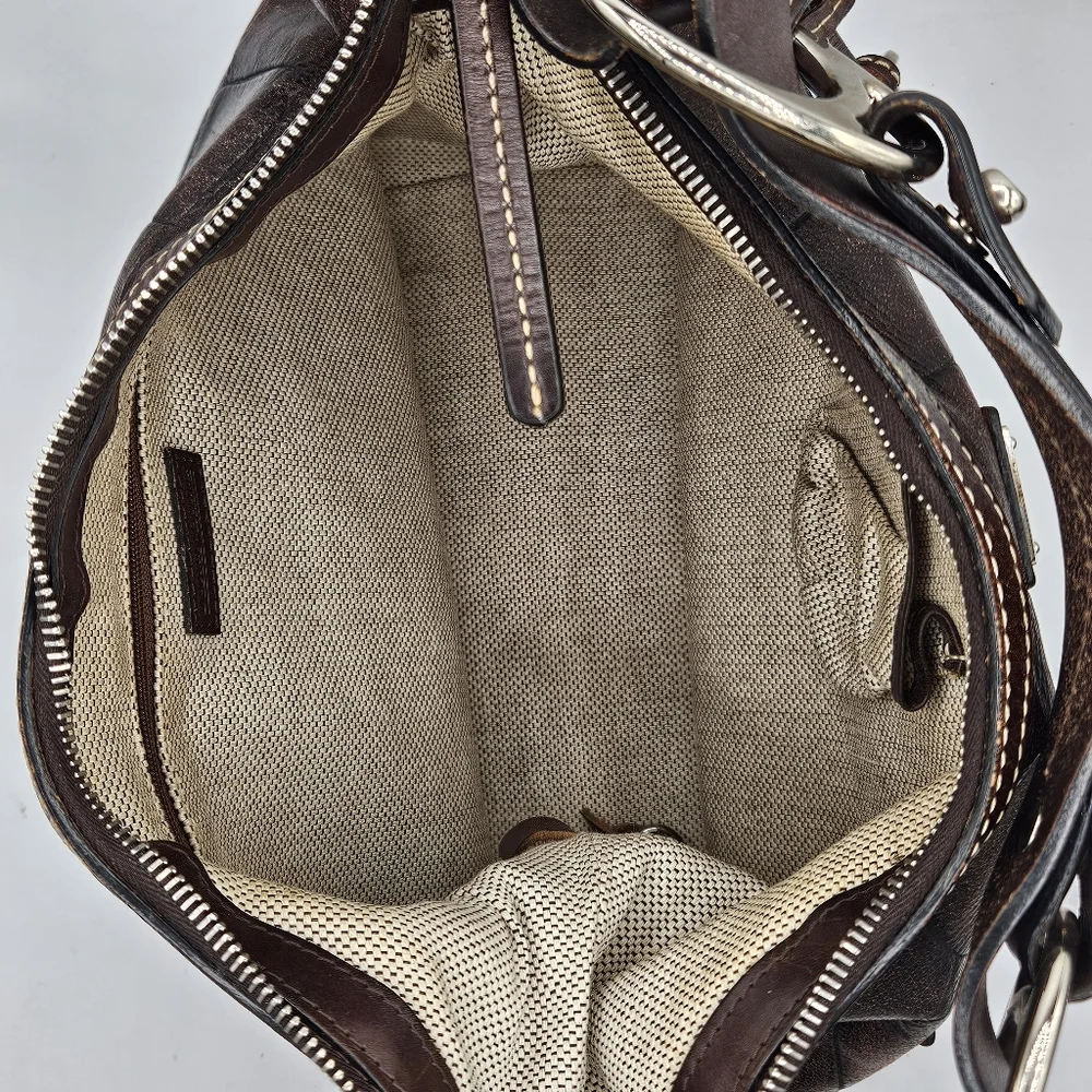 Dooney & Bourke Brown Denison hobo Embossed Leather Purse With Bag